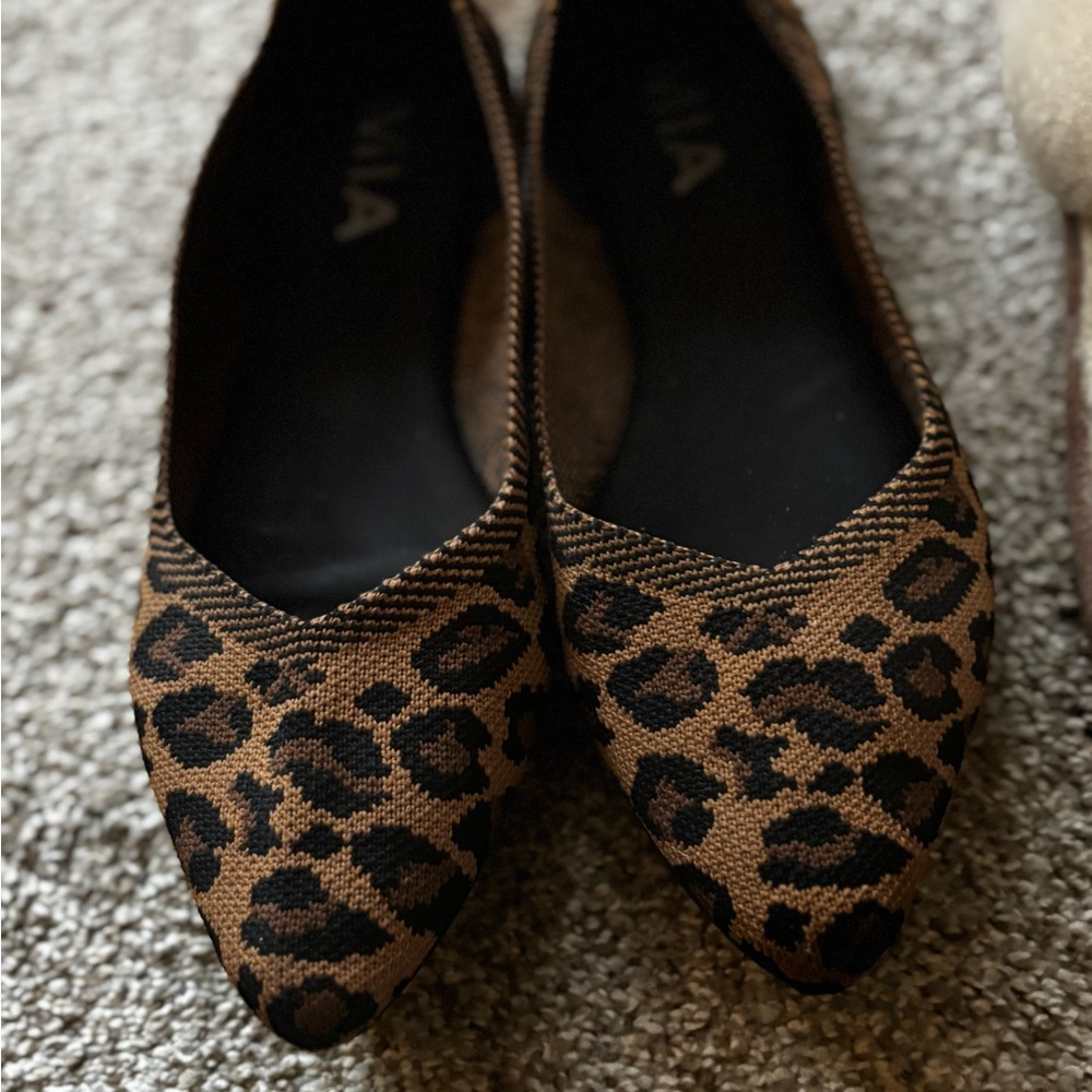 MIA Women's Animal Print Flats - Brown and Black